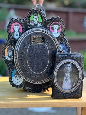 Loungefly Universal Monsters Exclusive Lenticular Cameo Backpack & Wallet NWT